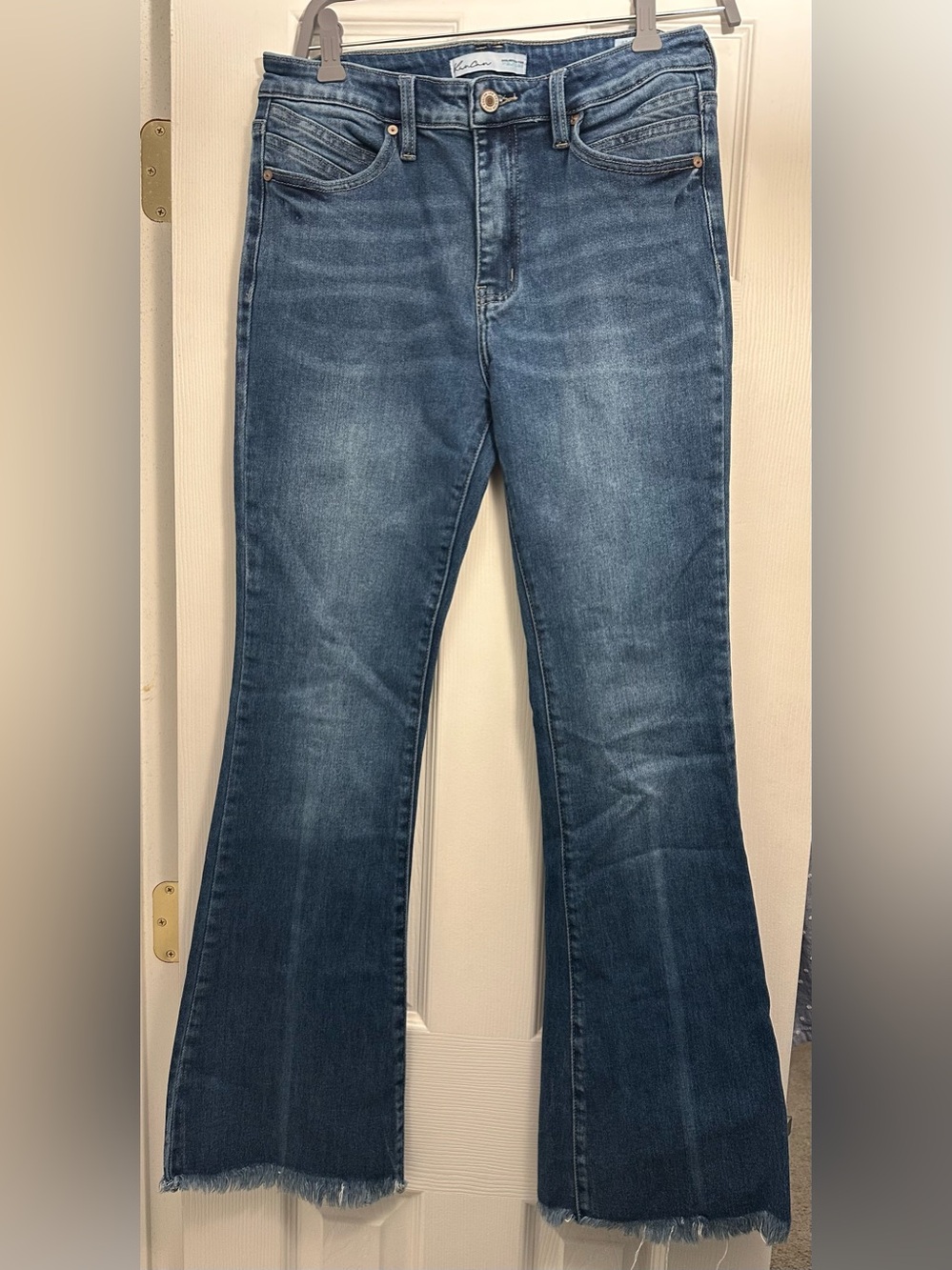 KanCan Memphis High-rise Flare Jeans with Frayed Hem,‎ Size 29